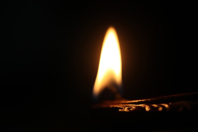 burning candle flame